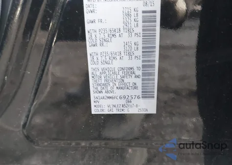 2015 Nissan Pathfinder Sv из США, поврежденный, VIN 5N1AR2MM6FC692576